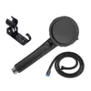 Bathroom Matte Black Hand Held Shower Head Wall Mounted Shower Set With Hose&Shower Holder Water Saving High Pressure Shower H1209