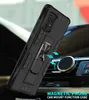 Odporny na wstrząsy pancerz Skrzynki dla Samsung Galaxy A52 A72 A42 5G Metalowy samochód Magnetyczny Kickstand Ochronny Back Coque Fundas