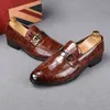 Misalwa Oxford Homens Casual Dress Sapatos PU Partido De Couro Noivo Do Noivo Do Casamento Cavalheiro Britânico