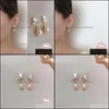 Stud Earrings Jewelry Roxi Ins Korean Pearls Butterfly For Women 925 Sterling Sier Earring Casual Winter Style Pendientes Drop Delivery 2021