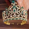 Luxury Multi-Color Crystal Hollow Out Bridal Tiaras Crown Wedding Hair Jewelry Accessories Big Bride Diadem for Women Girls VL