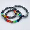 8mm Natural Black Stone Stone Fios de Charme Balance Pulseiras de Equilíbrio para Mulheres Menino Jóias de Yoga do Clube de Partido