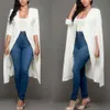 Fashion Blazer Cape Coats Solid Cloak Women Outerwear Long Jacket Suit Plus Size X0721