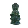 Prezent Buddha Statua Naturalny Fluoryt Healing Crystal Reiki Chakra Figurka Duchowy Kamień Rzeźbione Dekoracja Home