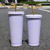 17oz Coffee Cups with Lid and Straw Travel Mug 25oz Stainless Steel Tumbler Vacuum Insulated Car Drinking Cups colorful