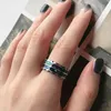 Kinel Real Silver 925 Jewelry Vintage Personality Adjustable Rings For Women Party Elegant Accessories 2021