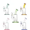 Mini verre bong plates-formes pétrolières couleurs pipe à eau petit barboteur dab rig bongs avec bol