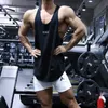 Män kroppsbyggande tank topp gym träning fitness tight bomull ärmlös skjorta kläder stränger singlet manlig casual väst