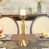 Portacandele Luxury Simple Golden Holder Modern Romantic Dinner Centrotavola minimalista Porta Velas Home Decor DF50ZT