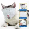 Cat Collar Leads Care Anti-Bite Injection Mouth Cover Djurprodukter Andningsbar Kattunge Mask Nusselförsörjning