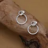 Micro Pave Zircon Front And Back Circle Stud Earrings For Women 2021 New Jewelry Delicate Earing