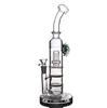 Angel Eyes glazen bongs hookahs Purple Honeycomb perc water Bong pijpen 13.7"