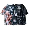メンズ特大Tシャツグラフィックティーストリートウェアタイ染料レトロ原宿ヒップホップゴスパンク服到着2021トップメンズTシャツ