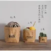 1 pc sukulenty Planter Pot Wmywalny Papier Kraft Doniczka Chleb Tosty Opakowanie Bagreable Wielofunkcyjne Torby do przechowywania