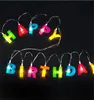 Cordas LED Feliz Aniversário Garland Letter Light Party Decor Suprimentos Fada Luzes de Fada String Bateria Power Feriado Lâmpada Festoon