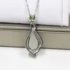 Pendentif en Jade blanc naturel, collier en argent 925, accessoires de fête, bijoux délicats, belle mode