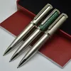 限定版Santos-Dumont Ball Pine Pen High Quality Black and Silver Metal Ball Pens Writing Office Struplies with Seri300i