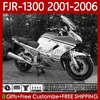 طقم الجسم ل Yamaha FJR-1300 FJR1300A FJR 1300 A CC Gray White 2001-2006 Bodywork 106NO.111 FJR1300 01 02 03 04 05 05 05 FJR-1300A 2001 2002 2003 2004 2005 2005 OEM Fairing