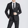 (Blazer + брюки + жилет) 3 шт. Мужские костюмы Slim Fit Wedding Formal Wear Business Business Black Men Suit Conse Elegant Costume Mains Homme