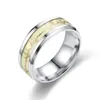 Ephalus Simple Titanium Steel Luminous Heartbeat Ring Unisex ECG Stainless Steel Couple Commitment Engagement Heart Ring Gift