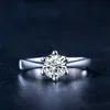 Femmes mariée bague de mariage Solitaire diamant bagues de fiançailles pour femme mode bijoux cadeau volonté et sablonneux