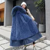 Parkas en duvet femme femme doublure en laine détachable grande taille vestes manteau veste d'hiver à capuche x-long épais chaud coton rembourré