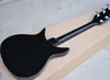 6-saitige schwarze E-Gitarre mit Palisander-Griffbrett, 527 mm Mensur