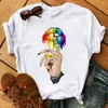 2021 Nowa T Shirt Kobiety Lips Drukowane Moda Graficzna Wydrukowana Koszulka Harajuku Casual Damska Krótkie Rękawy Kobiece Koszulki Ubrania X0628