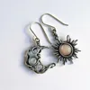 Boucles d'oreilles de créateur de charme bijoux de luxe Boho Style Sun Moon Mode européenne et américaine Moonstone asymétrique Earring6052184