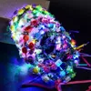 LED Decorative Flowers Wreath Wedding Dress Hair Garland Bridal Bridesmaid Floral Crown Hawaii Seaside Holiday Decor Accessories RH3319