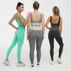 LANTECH Women Sports Suits Set Yoga Sets Gym FitnAthletic Pants Sportswear Squat Leggings Bra SeamlSports Active X0629