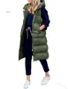 Women039s أسفل معطف الشتاء في Parkas Women Long Rooded Screets Sourder Massual Fashion Singlebreasted Warm Woman8640584