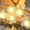 Strings Frangipani LED String Light For Event Party Decoration Holiday Plumeria Garland Xmas Decor Proposal Marriage Room