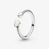 Genuine New Brand 100% 925 Sterling Silver Anello aperto decorato con due cuori per le donne Anelli di fidanzamento di nozze Gioielli di moda