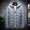 Hommes hiver Parkas manteau fermeture éclair poche épaisse vestes mâle mode décontracté solide streetwear veste surdimensionnée hauts chaud 4XL 210910