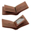 Wallets Genuine PU Leather Wallet Male Short Purse Coin Men Business Office Card Holder High Quality Bifold Slim Small