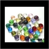Crimp End Finds Components Drop Delivery 2021 Partihandel 100/väska Multicolor Crystal Glass Loose Flat Cut Abacus Beads Diy Aessory