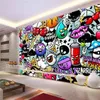 Moderne Creative Art Graffiti Papier Peint Mural pour Chambre D'enfants Salon Décor À La Maison Taille Personnalisée 3D Non-tissé Papier Peint 210722