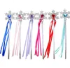 Fairy Wand ribbons streamers Christmas wedding party snowflake gem sticks magic wands confetti party props decoration events favors