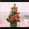 飾りお祭り用品庭のドロップデリバリー2021高品質20cmミニクリスマスツリーの輝く雪の飾りぶら下げ装飾