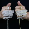 Chains Iced Out Bling CZ Letter Certified Steppa Pendant Necklace Cubic Zirconia Gun Charm Necklaces Men Fashion Hip Hop Jewelry