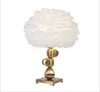 Nordic feather table lamp bedroom bedside living room dining light E27 AC110-240