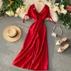 Women's Jumpsuits & Rompers Guilantu Summer Bandage Women V Neck Short Sleeve Casual Vintage Office Overalls Female Black Red Wide Leg Rompe