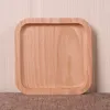 Wooden Dishes Pallets Square Round Plates Kitchen Eco-friendly Wood Pallet Tableware Snack Cake Tray Cup Holder Houseware Tool BH4493 WXM