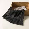 SuyaDream Woman Silk Shorts Black 100%Natural Silk Lace Shorts Summer 210611