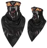 Sneldrogende halve gezichtsmaskers fietsen magische sjaals buis dier gezicht parttern hoofdband wasbare cartoon sport handdoek sjaal driehoek masker cover bandana