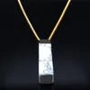 Hänghalsband 2022 Sten rostfritt stål halsband för kvinnor guldfärg geometri långa smycken pendentif pierre nz20s04