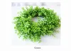 Kunstmatige groene bladeren krans 50cm voordeur krans shell gras plastic krans voor muur venster feest decor voor thuis bruiloft