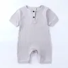 Neugeborenes Baby, Unisex, für Jungen und Mädchen, einfarbig, mit Knöpfen, Strampler, Einteiler, Overall, Outfits, Kleidung 696 x 28412120