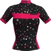 Rosti New Cycling Jersey女性夏半袖ピンクトップスタイツ屋外レーシングプロチームクイックドライ服Maillot Ciclismo G1130